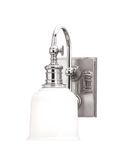Keswick 1-Light Wall Sconce in Polished Chrome.